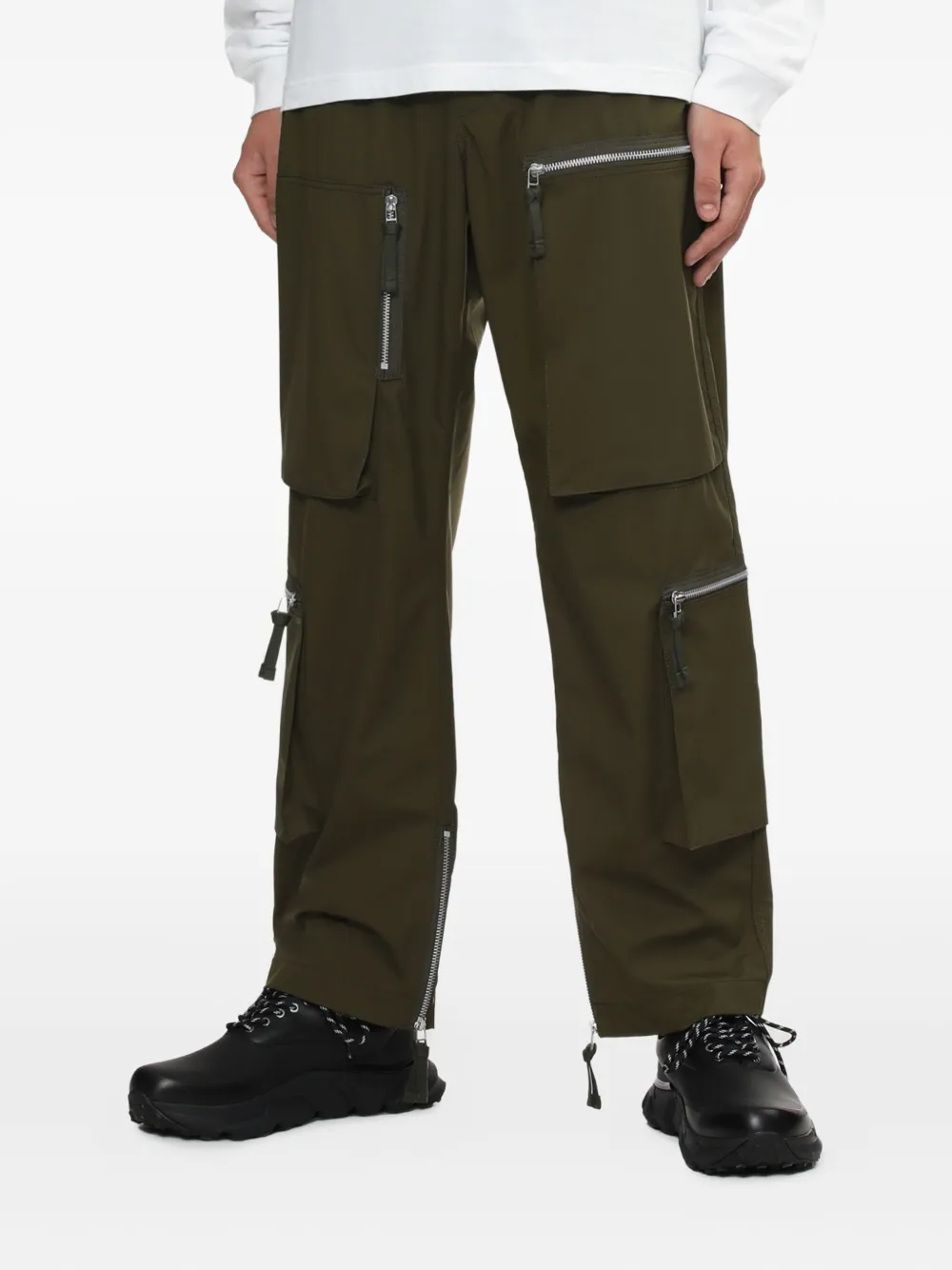 Comme des Garçons Homme Cargo broek met ritszak Groen