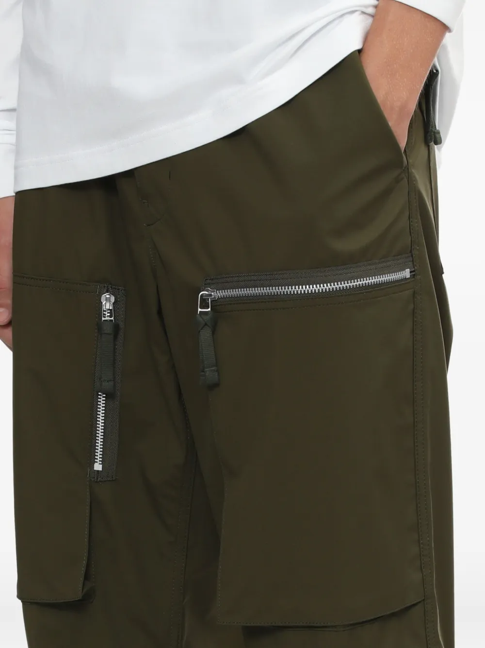 Comme des Garçons Homme Cargo broek met ritszak Groen