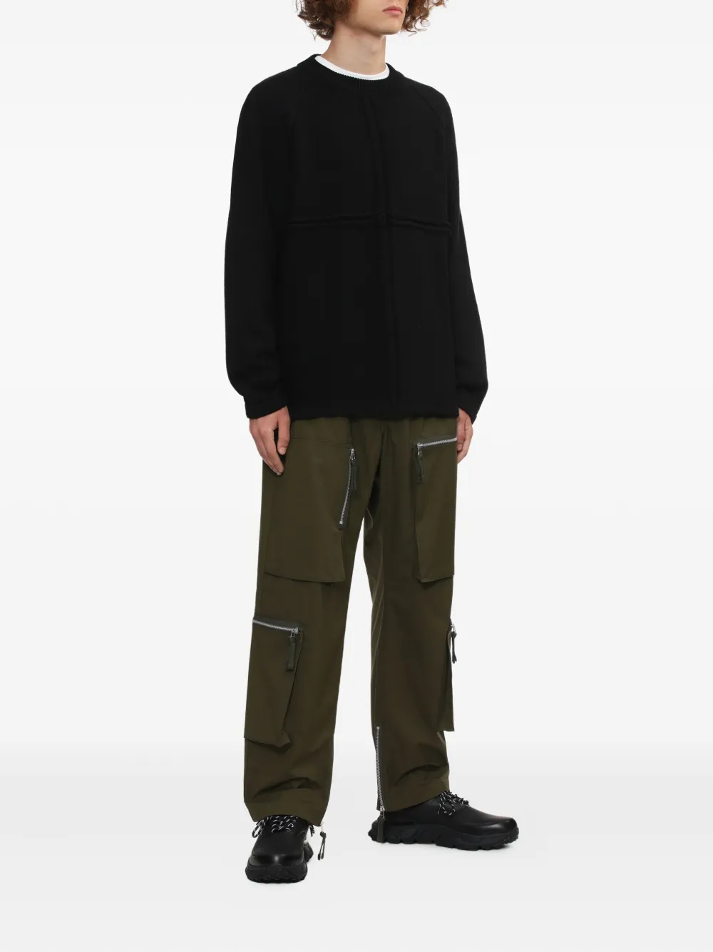 Comme des Garçons Homme Cargo broek met ritszak - Groen