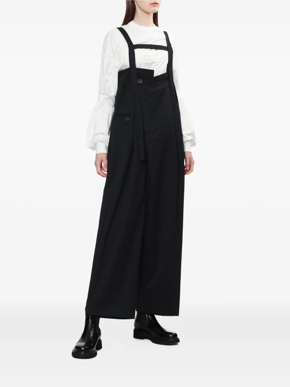 Enföld Gesmockte blouse met ballonmouwen - Wit