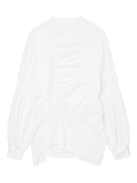 Enföld gathered balloon-sleeve blouse