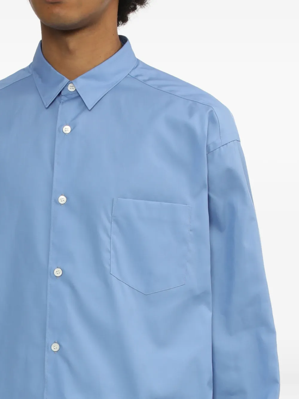 Comme des Garçons Homme Overhemd met zakdetail Blauw
