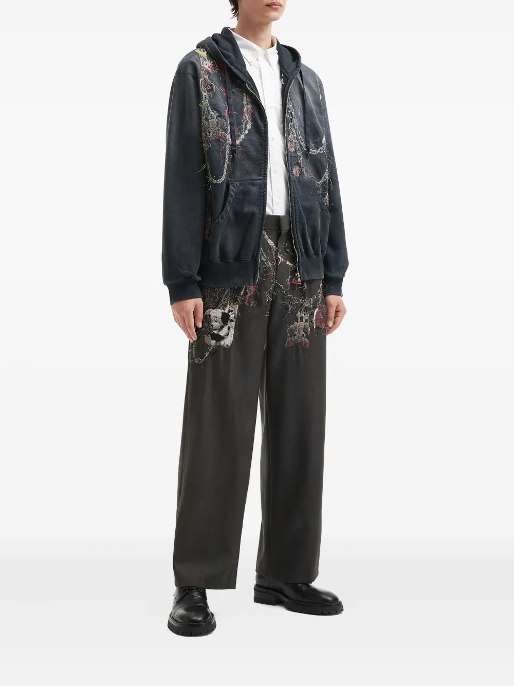 Doublet embellished zip-up hoodie | Hoodies | Image 2