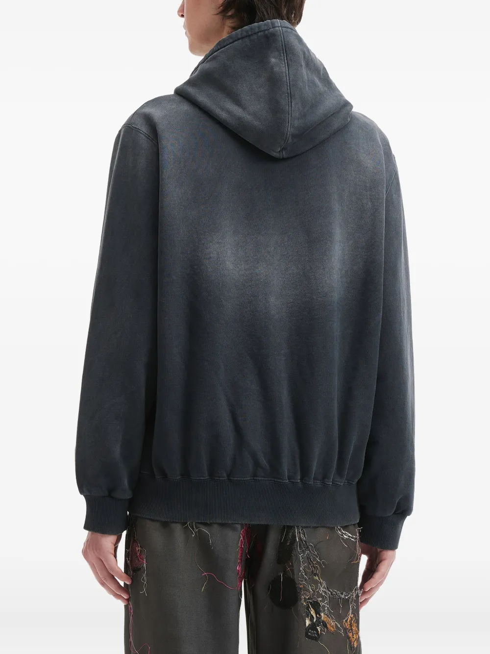 Doublet Embellished Zip-up Hoodie In Black