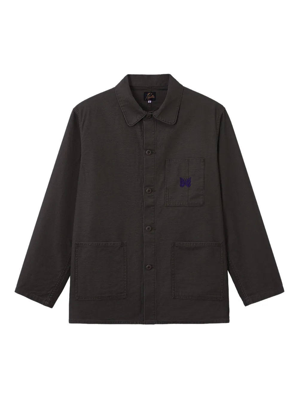 Needles embroidered-pocket cotton jacket | Black | Image 1