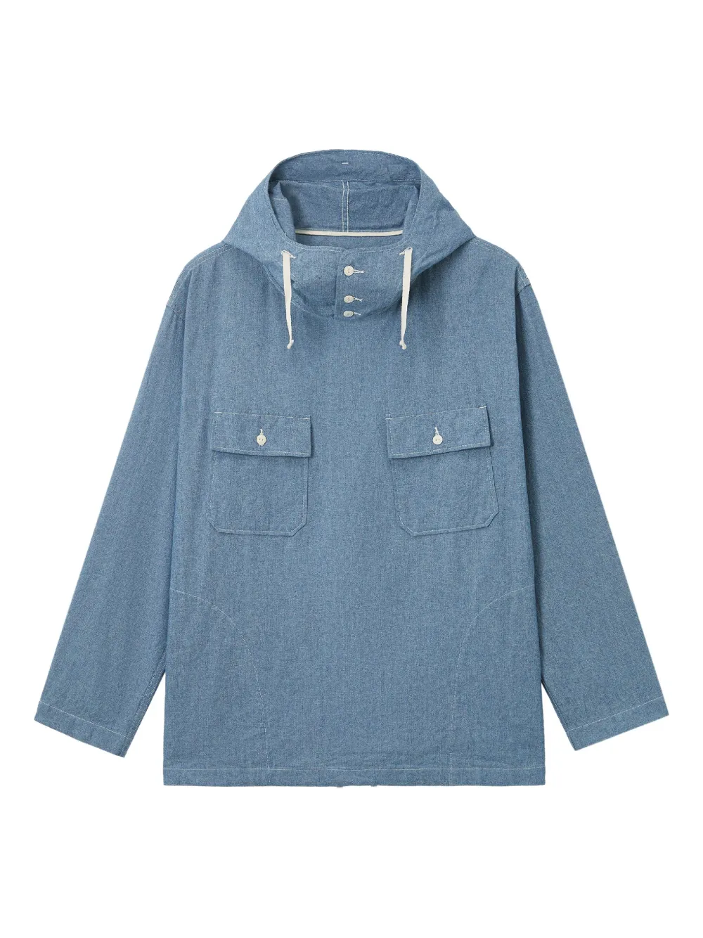 Engineered Garments hooded chest-pocket overshirt | Blue | Image 1