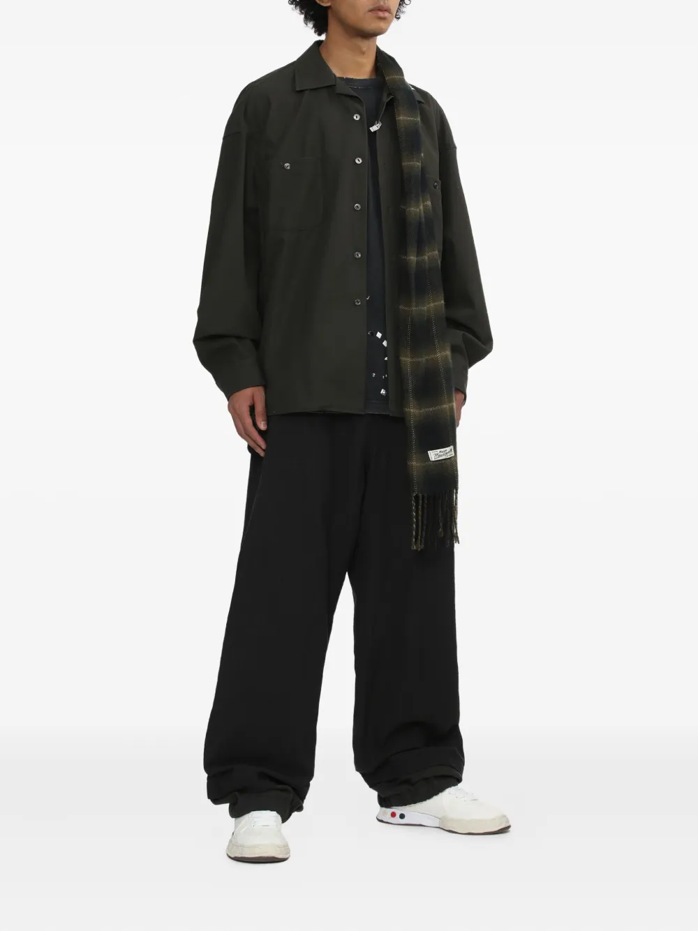 Maison MIHARA YASUHIRO scarf-detail shirt - Zwart