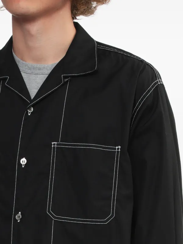 Comme Des Garçons Homme コントラストステッチ シャツ | ブラック