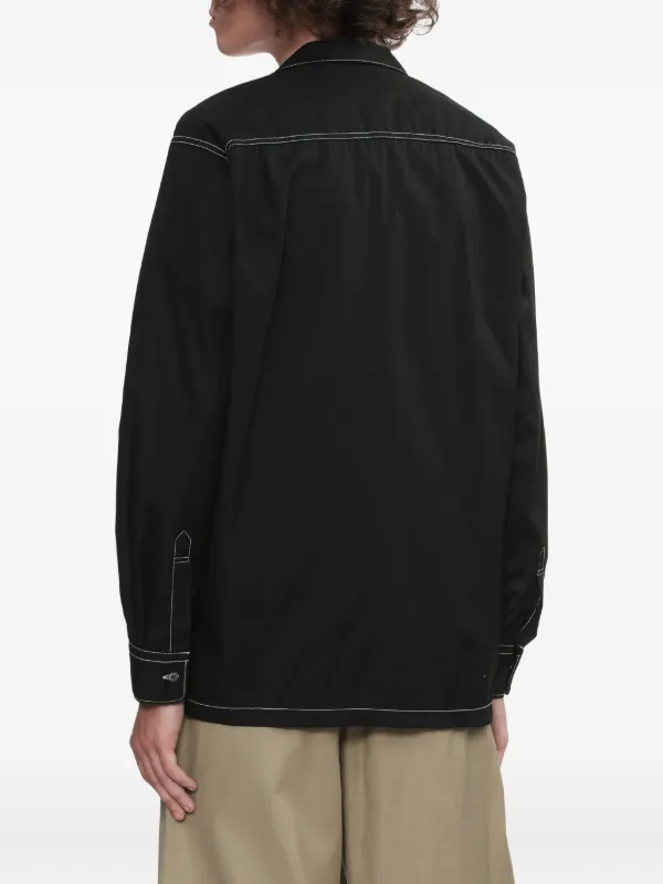 Comme Des Garçons Homme コントラストステッチ シャツ | ブラック