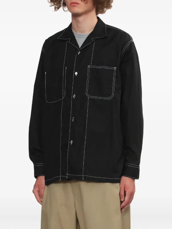 Comme Des Garçons Homme コントラストステッチ シャツ | ブラック
