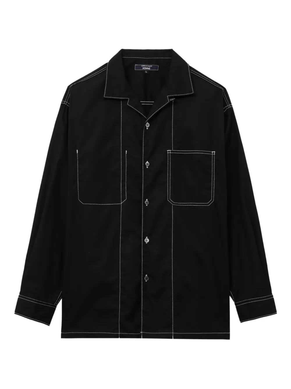 Comme des Garçons Homme contrast-stitching shirt | Black | Image 1