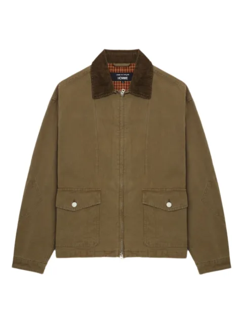 Comme des Garçons Homme corduroy-collar cotton jacket