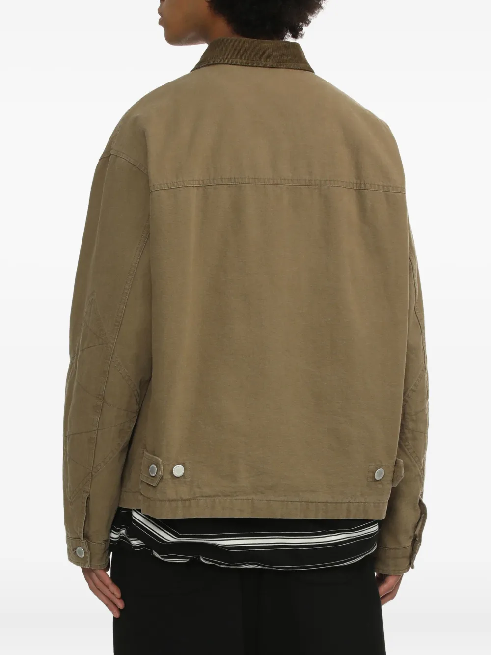 Comme des Garçons Homme Jack met ribfluwelen kraag Groen