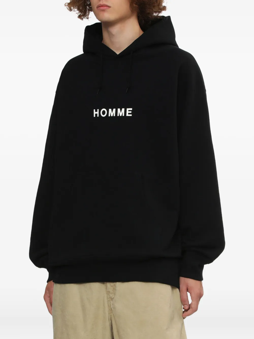 Comme des Garçons Homme Hoodie met logoprint Zwart