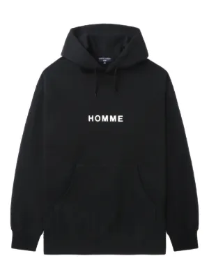 スウェット・トレーナー COMME DES GARCONS HOMME Logo print hoodie Black Comme Des Garçons Homme logo-embroidered Hoodie | Black