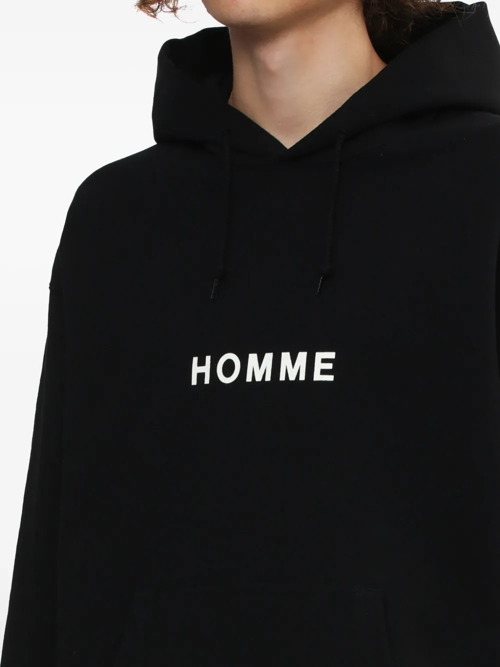 Comme des Garçons Homme Hoodie met logoprint Zwart