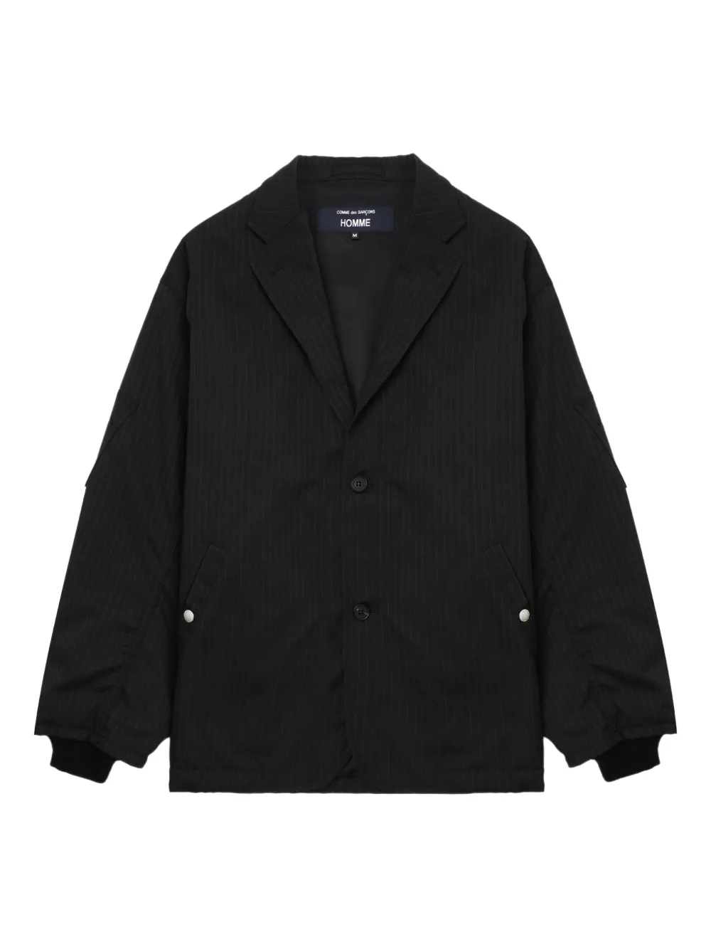 Comme des Garçons Homme pinstripe three-button jacket | Black | Image 1