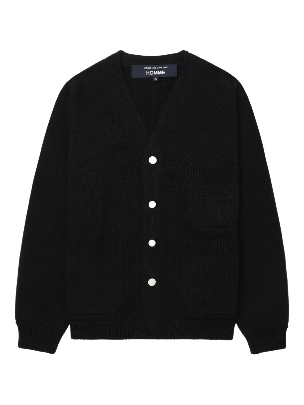 Comme des Garçons Homme raglan-sleeve cardigan | Black | Image 1