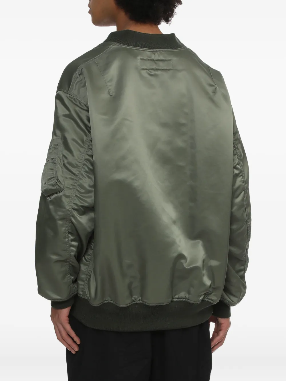 Comme Des Garçons Homme Deux V-neck Bomber Jacket In Green