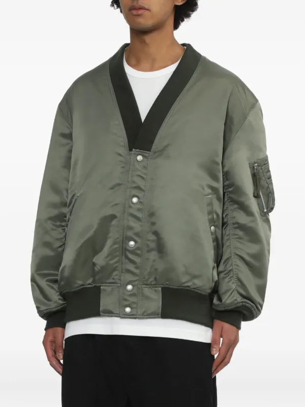 Comme Des Garçons Homme V-neck Bomber Jacket | Green | FARFETCH CA