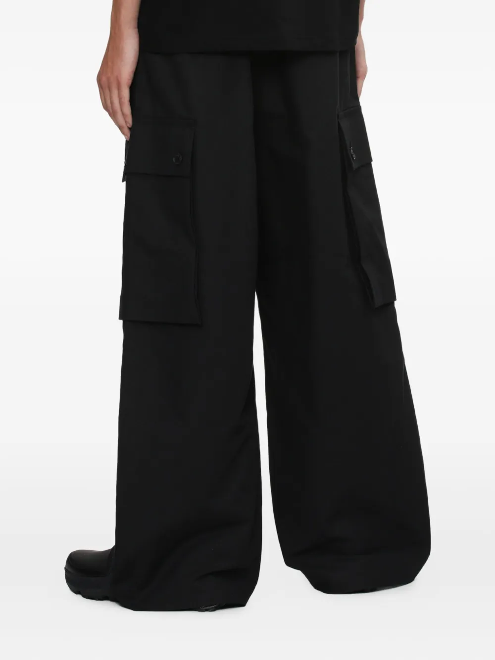 Comme des Garçons Homme Broek met cargo zak Zwart