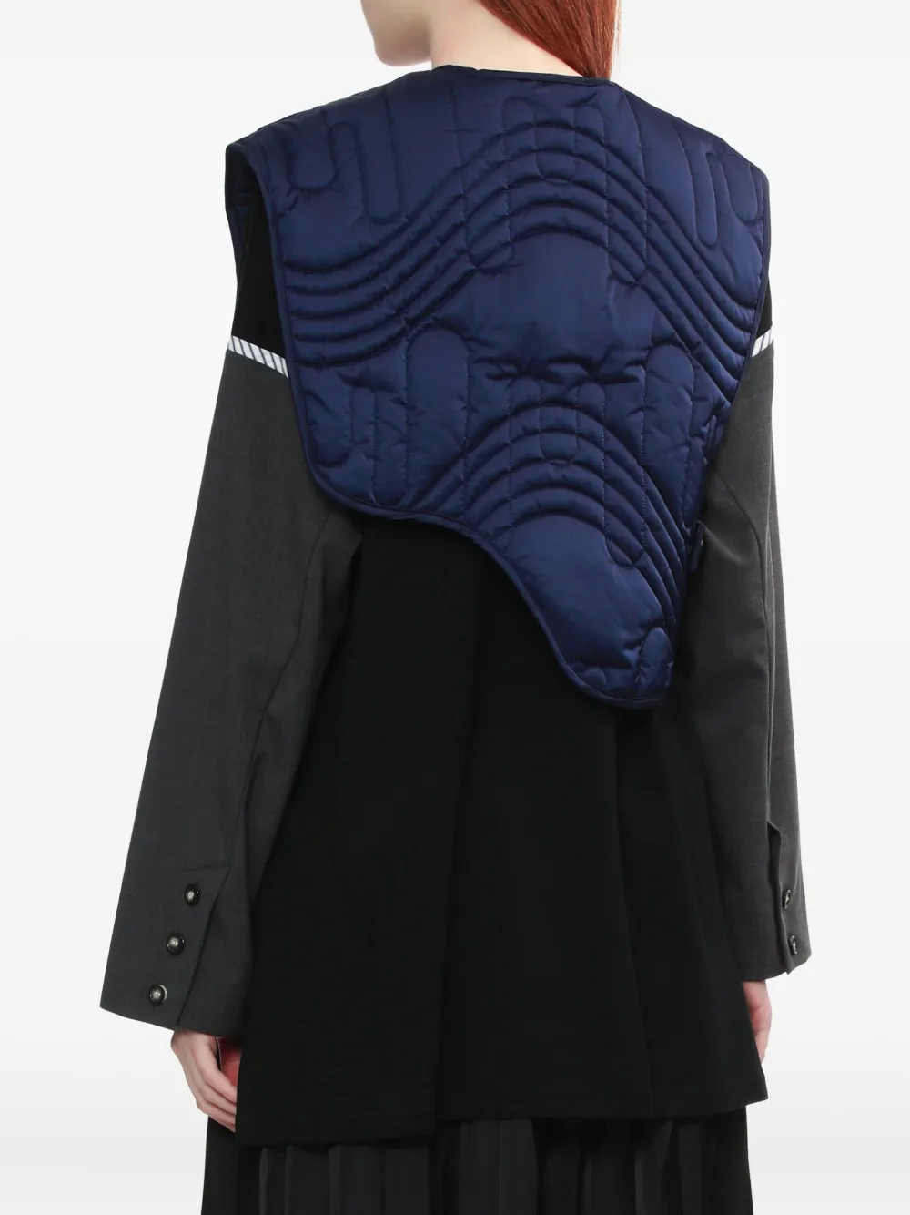 Enföld Quilted Shoulder Top In Blue