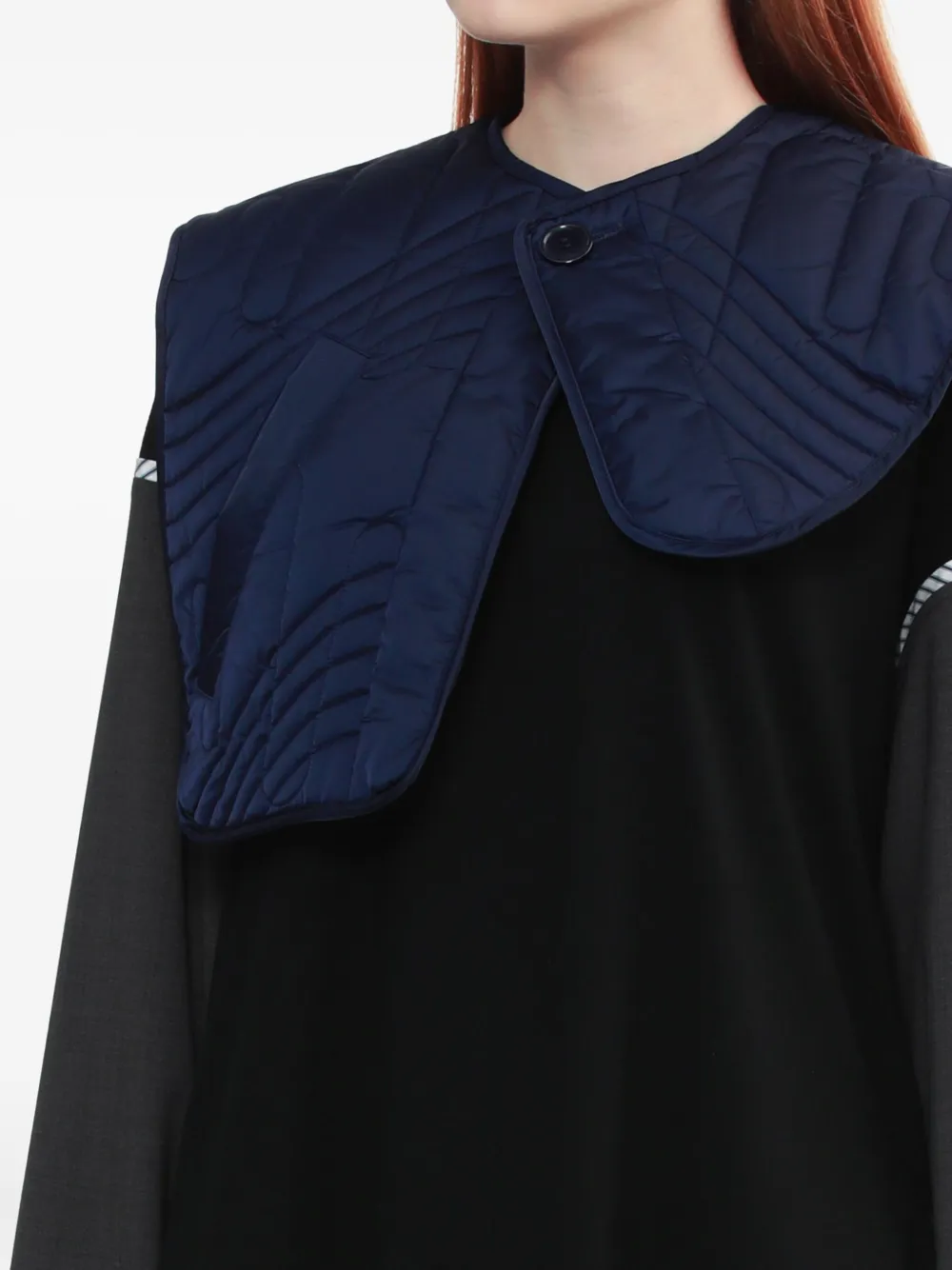 Enföld Quilted Shoulder Top In Blue