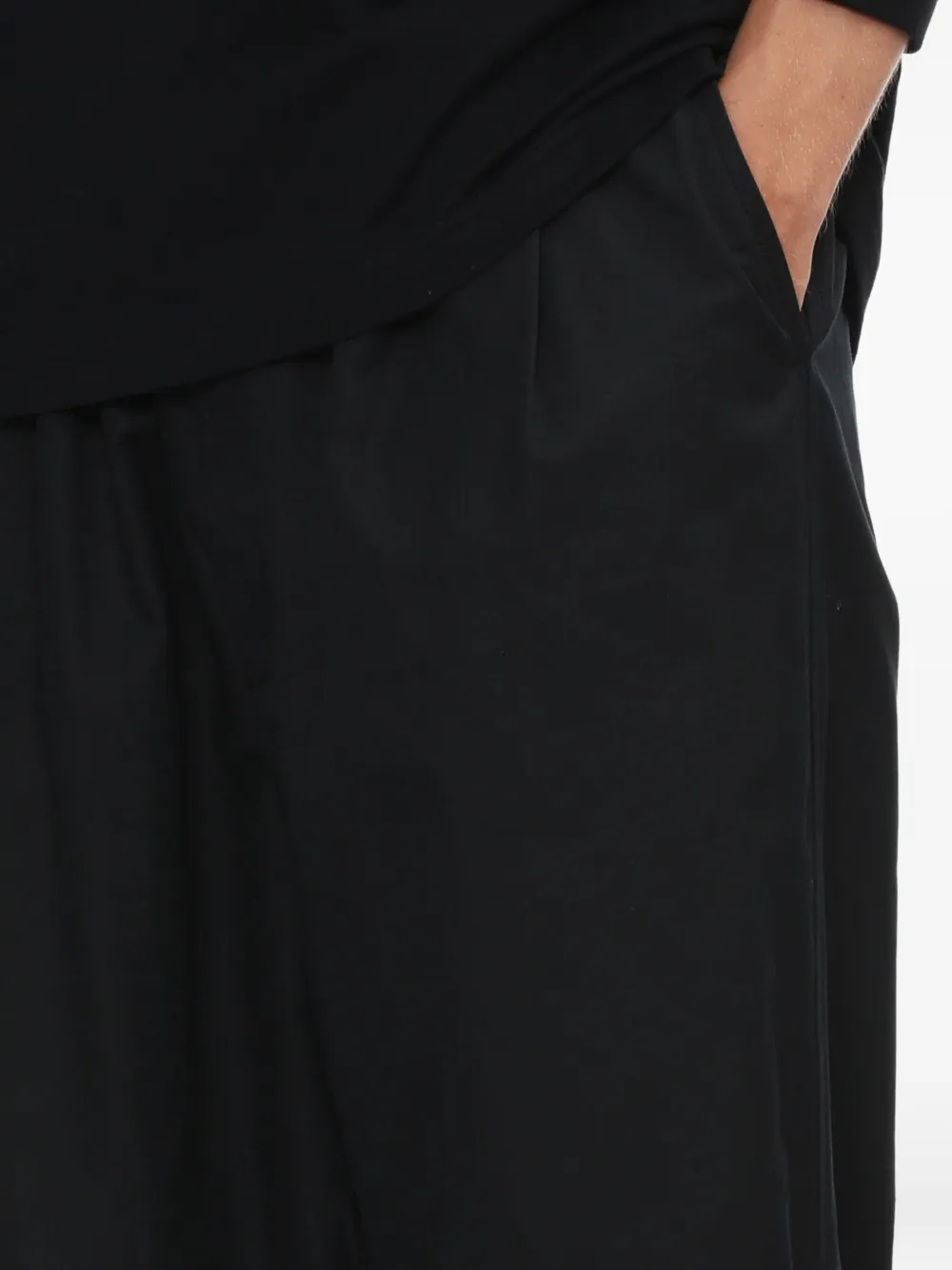 Comme des Garçons Homme Broek met geplooid detail Zwart