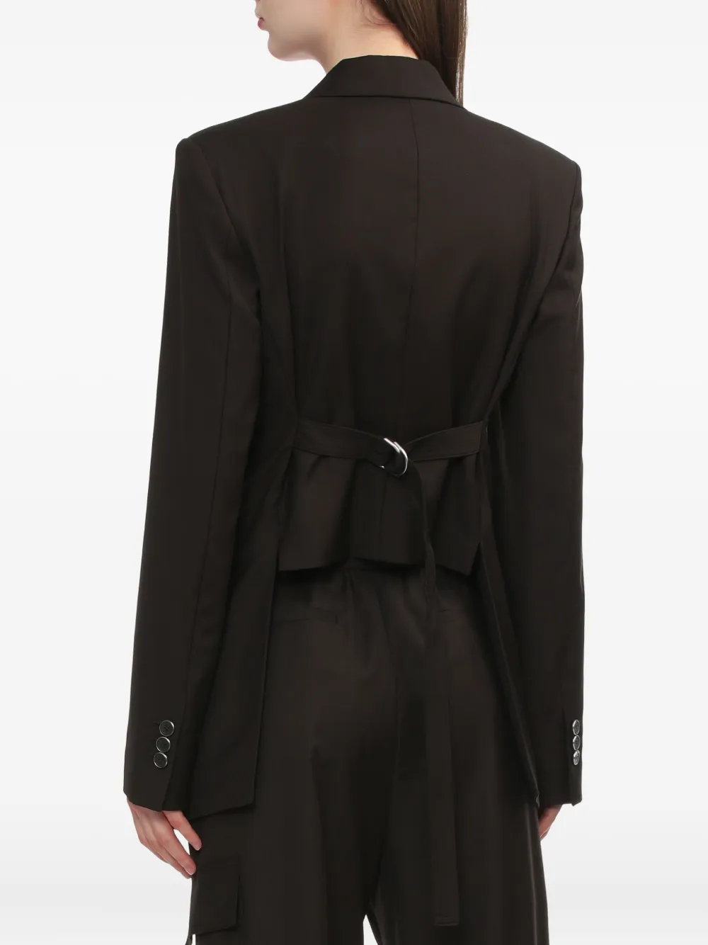 Helmut Lang Single-button Blazer In Brown