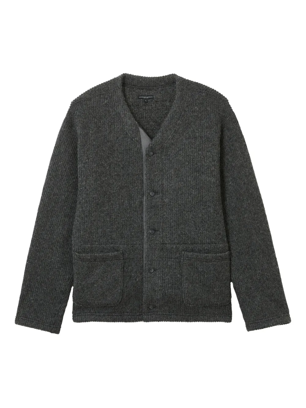 Engineered Garments Ribbed Cardigan In Gray