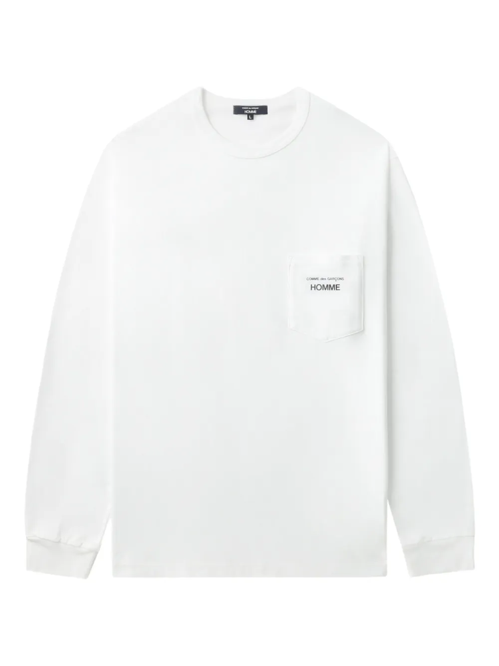 Comme des Garçons Homme logo-print patch-pocket T-shirt - ホワイト Comme des Garçons Homme logo-print patch-pocket T-shirt - ホワイト