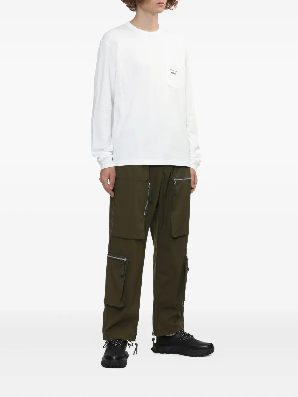 Comme des Garçons Homme logo-print patch-pocket T-shirt - Wit