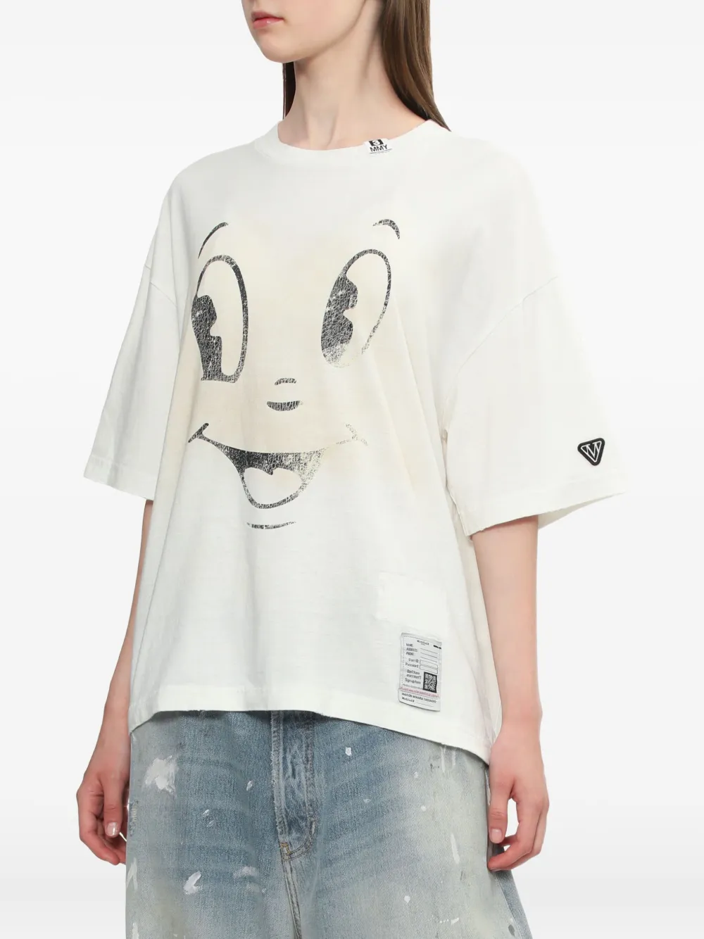 Maison MIHARA YASUHIRO T-shirt met grafische print Wit