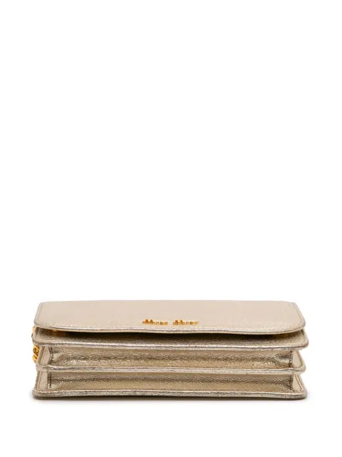 Miu Miu Pre-Owned 2021-2025 Metallic Leather Wallet on Chain crossbody bag