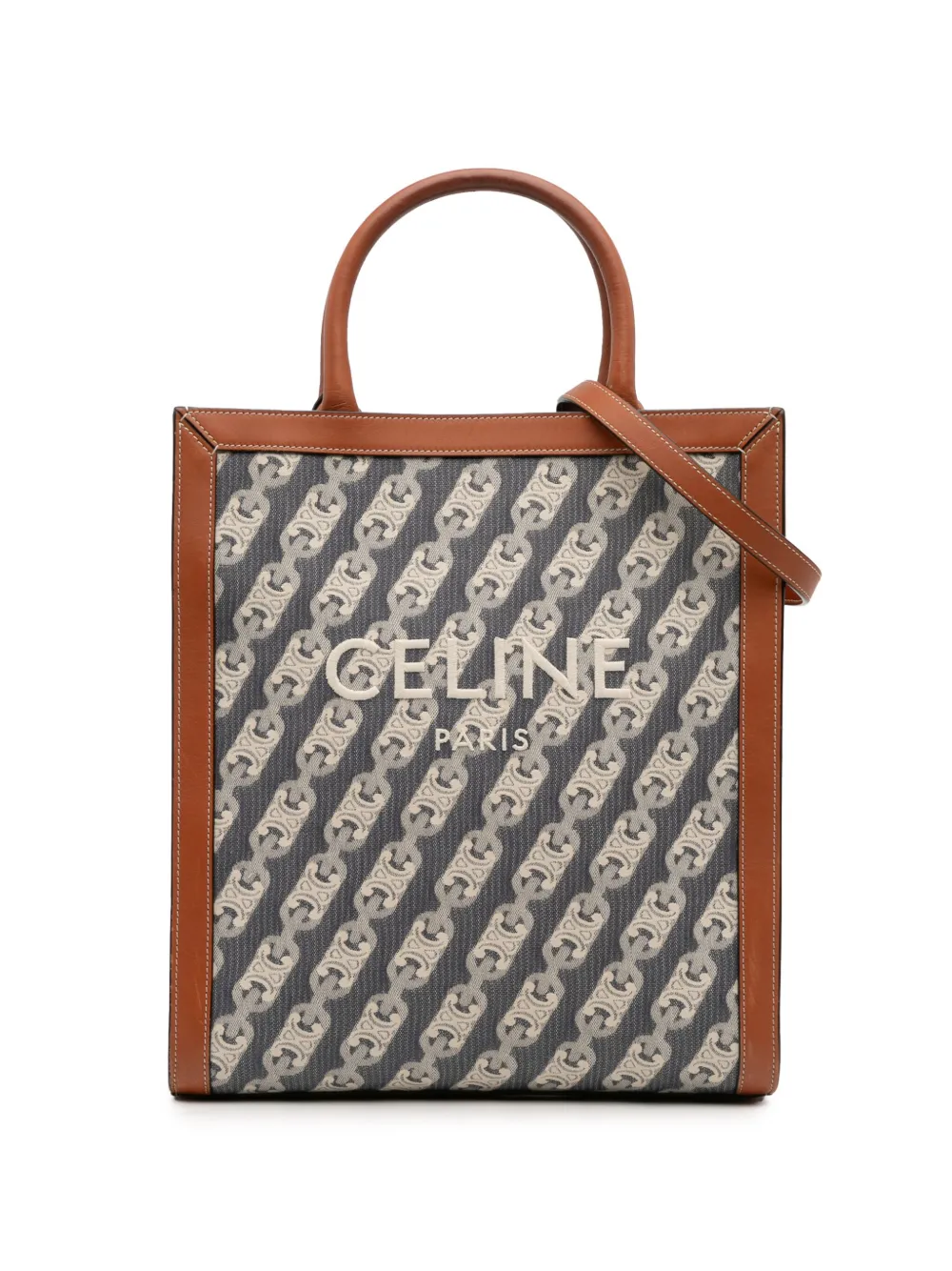 Celine Pre-Owned 2020 Small Triomphe Canvas Maillon Vertical Cabas Celine Pre-Owned 2020 Small Triomphe Canvas Maillon Vertical Cabas