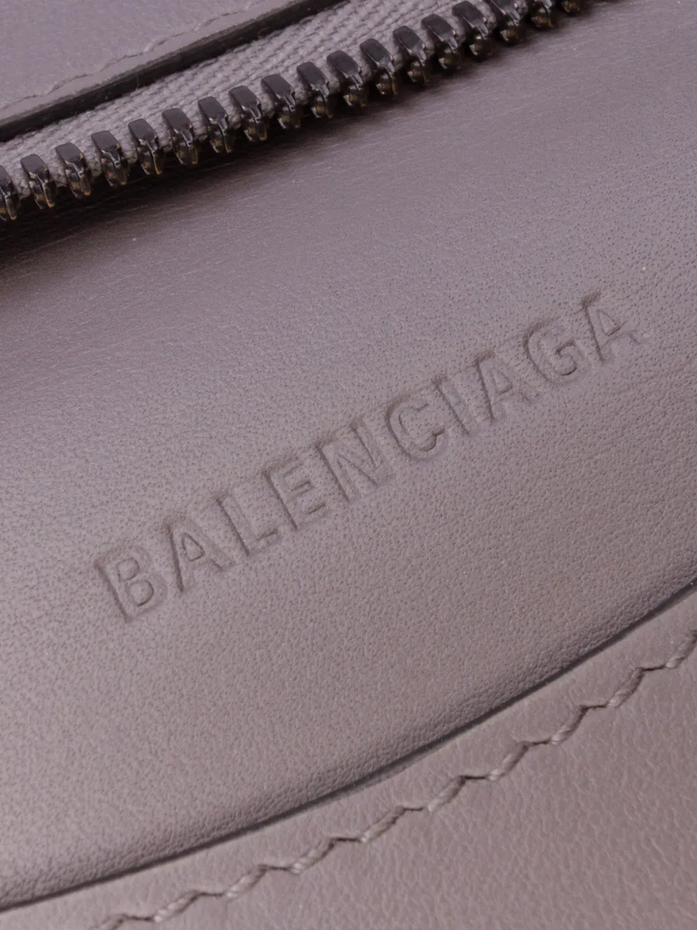 Pre-owned Balenciaga 2020 Small Smooth Calfskin Motocross Neo Classic City Satchel In Gray