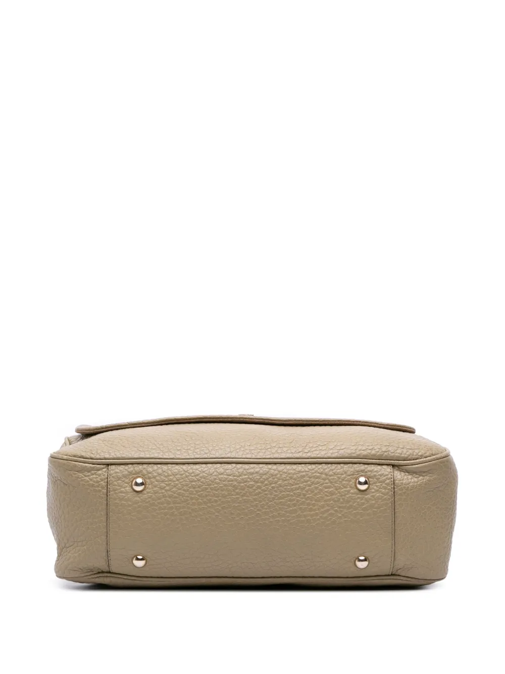 Pre-owned Mulberry 2011-2015 Large Grained Calfskin Evelina Satchel In Brown