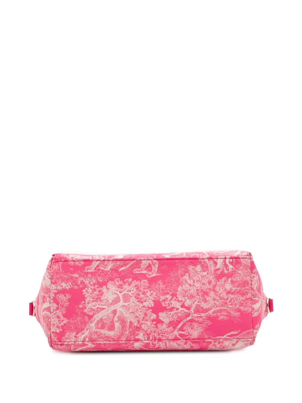 Pre-owned Dior 2022 Medium Technical Fabric Toile De Jouy Reverse Travel Nomad Pouch Handbag In Pink