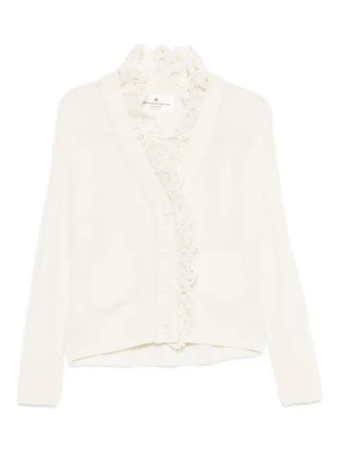 Ermanno Scervino lace-trimmed buttoned cardigan