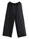 The Row elastic-waist silk trousers - Black