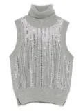 Ermanno Scervino sequin-embellishment top - Grey