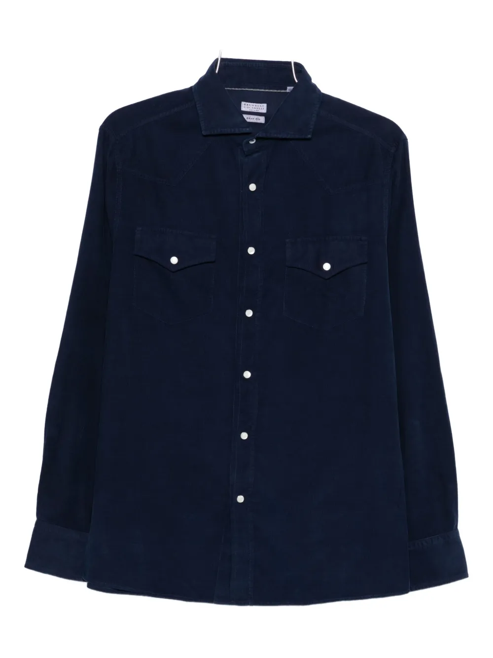Brunello Cucinelli double-pocket corduroy shirt - ブルー Brunello Cucinelli double-pocket corduroy shirt - ブルー
