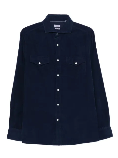 Brunello Cucinelli double-pocket corduroy shirt