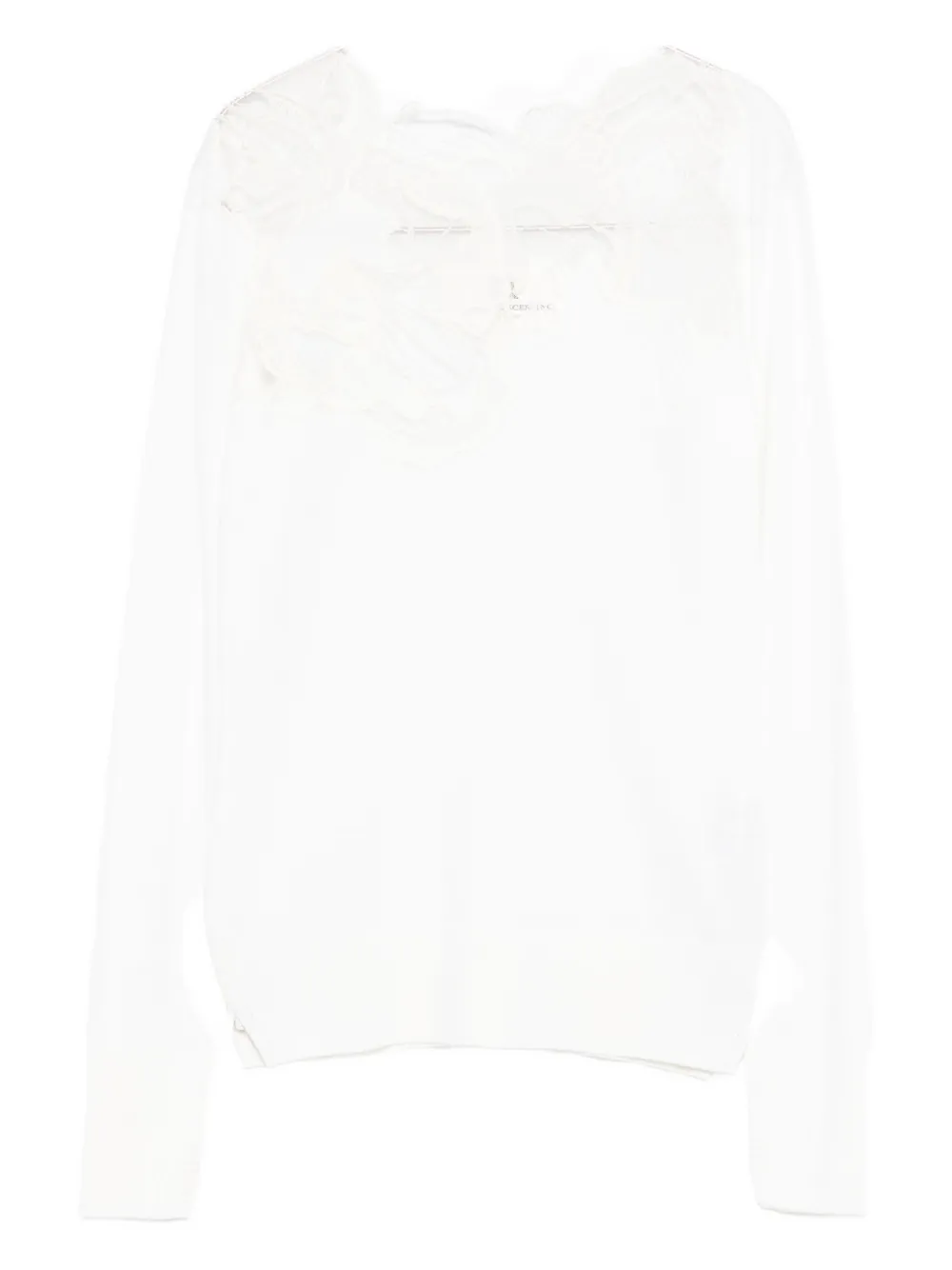 Ermanno Scervino Wool Turtle Neck Sweater In White