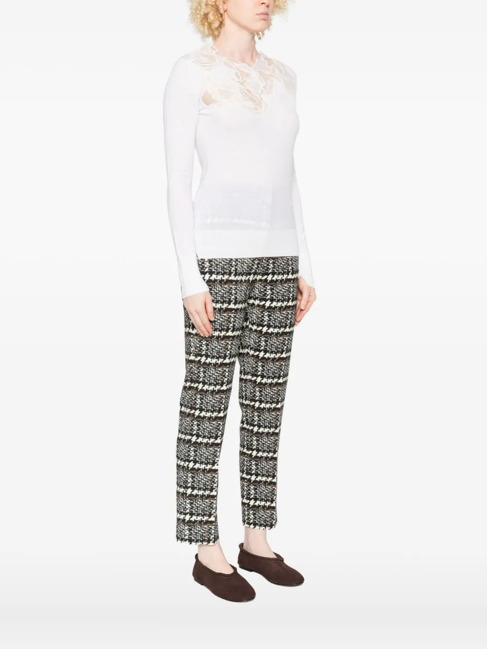 Ermanno Scervino Wool Turtle Neck Sweater In White