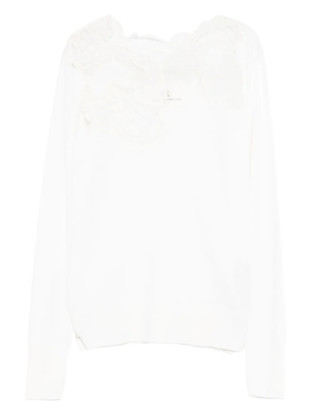 Ermanno Scervino lace-insert long-sleeve top | White | Image 1