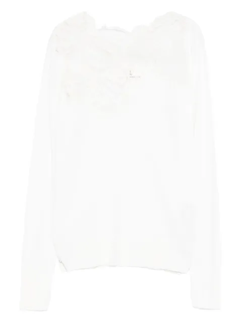 Ermanno Scervino lace-insert long-sleeve top
