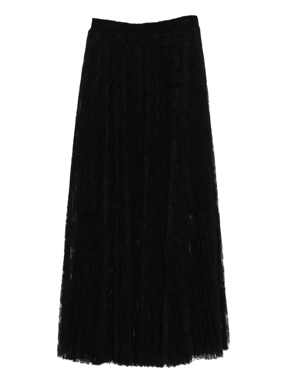 Ermanno Scervino lace midi pleated skirt | Black | Image 1