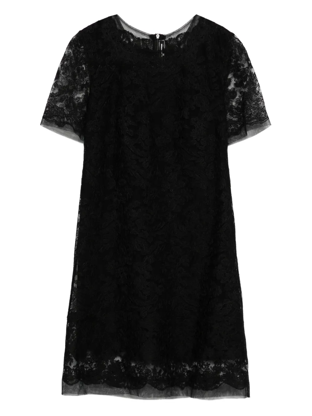 Ermanno Scervino lace short-sleeve dress | Black | Image 1