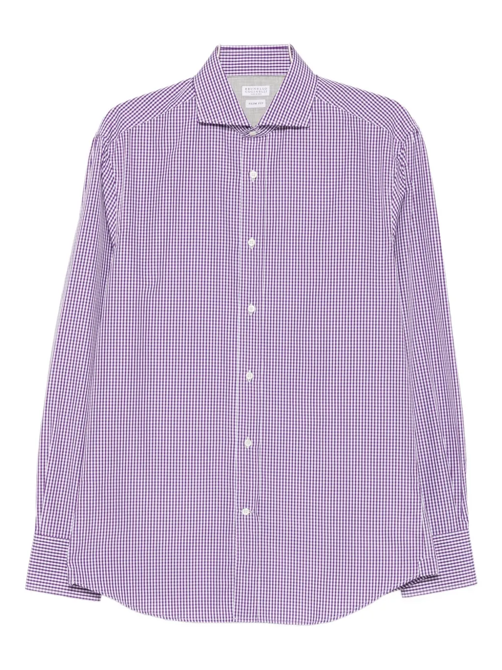 Brunello Cucinelli Gingham-check Shirt In Blue
